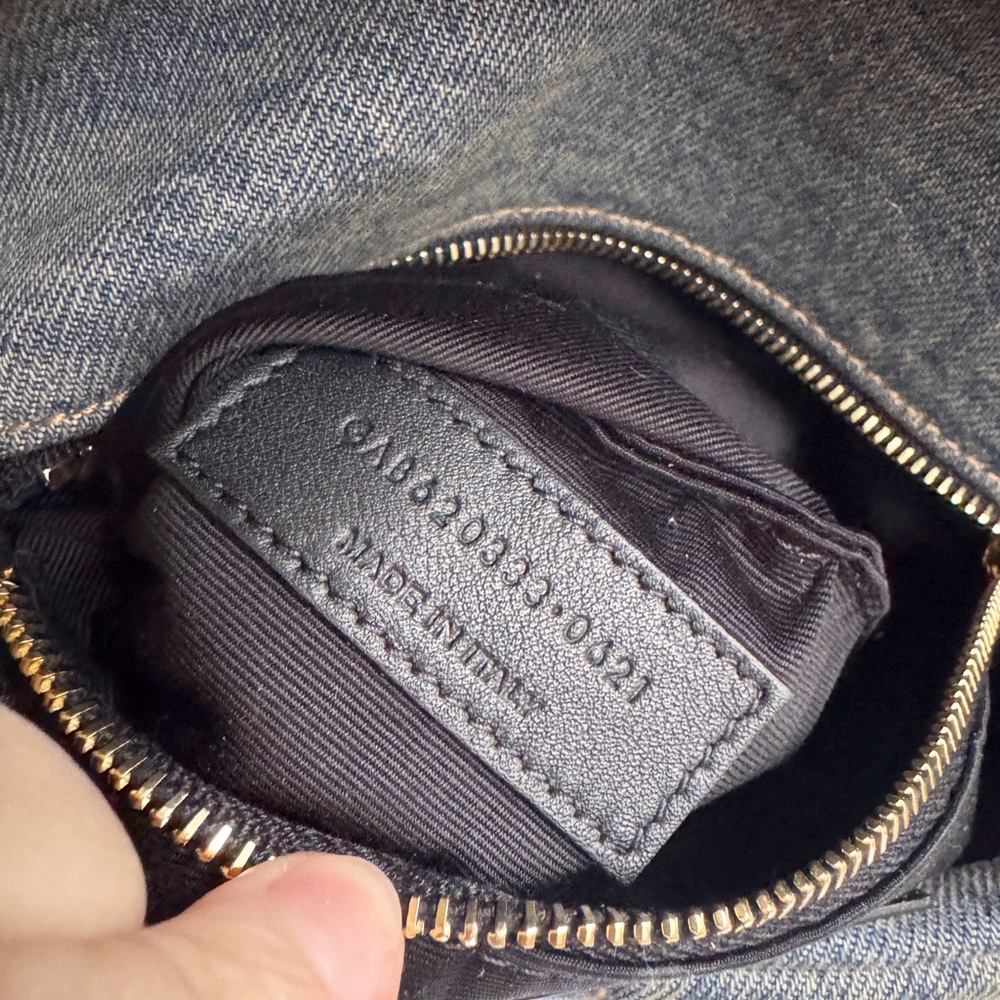 SOLD❌Saint Laurent Puffer Toy Lou Bag in Denim Cassandre Logo crossbody blue - Picture 9 of 11
